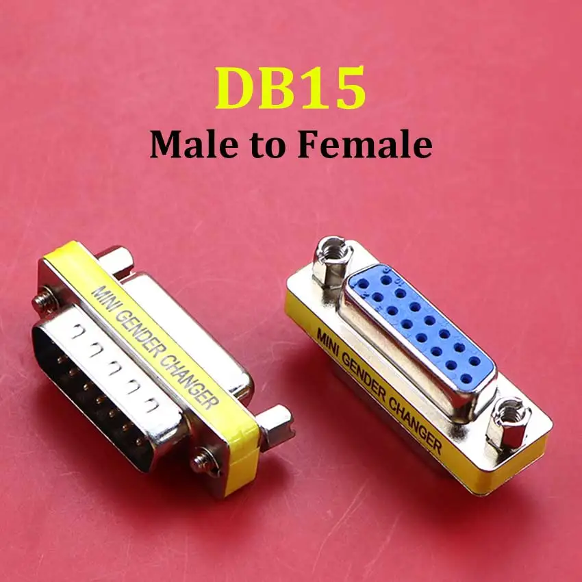 Cltgxdd DB9 DB15 DB25 Male Female Gender Changer Adapter RS232 Data Cable Convert Plug VGA Plug Connector 9/15/25Pin Port Socket