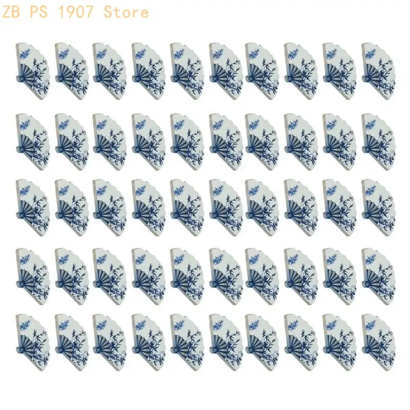 

Pack Of 50 Bamboo Fan Pendants for Unique Jewelry Creations Hairpins Accessories 55KA