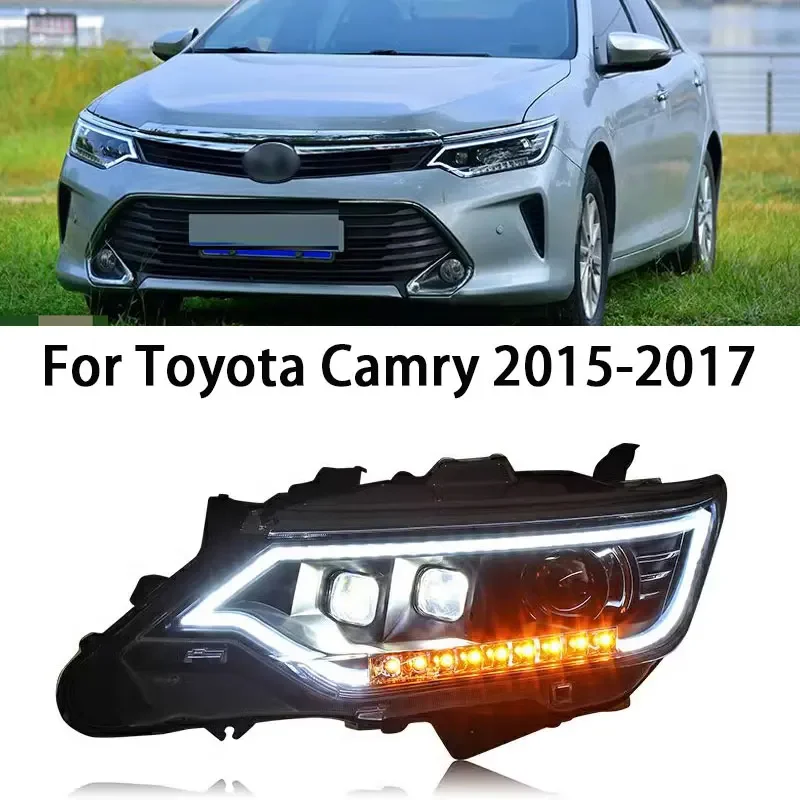 

Car Headlights For Toyota Camry 7.5 Gen 2015-2017 new style LED Headlamp Assembly High Configure Projector Lens Accessories