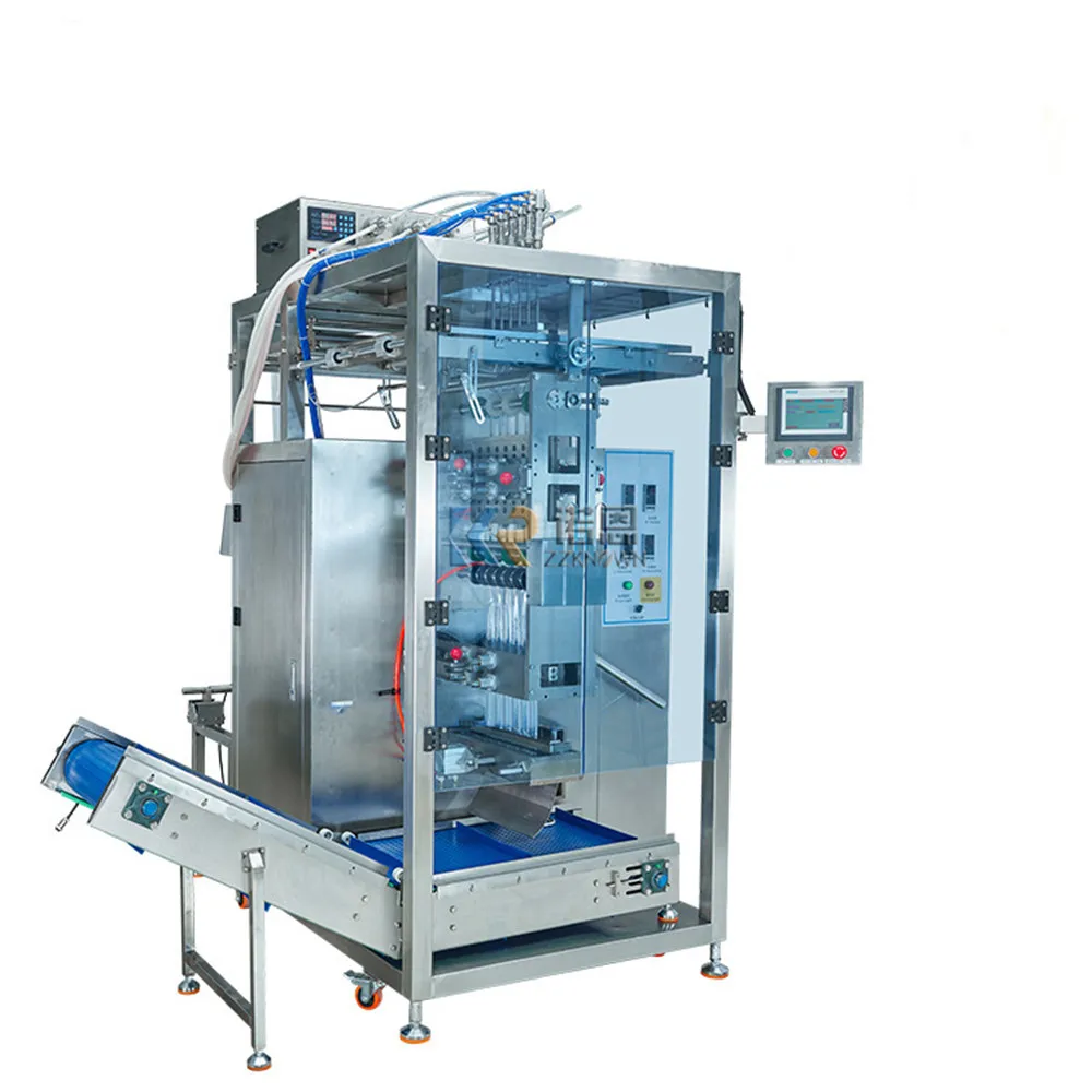 Máquina de embalagem líquida customizável da multi-coluna novo design quatro linha máquina de embalagem líquida do molho para o uso da fábrica