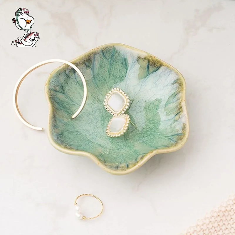 New Lotus Jewelry Tray,Ceramic Ring Dish, Small Key Bowl, Cute Ring Holder, Trinket Dish, Great Jewelry Organizing Jewellery Box