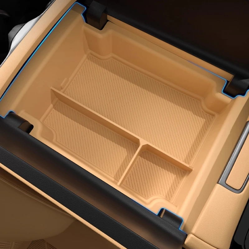 

For Denza D9 2024 2025 Armrest box storage box Fully wrapped silicone box Interior storage supplies
