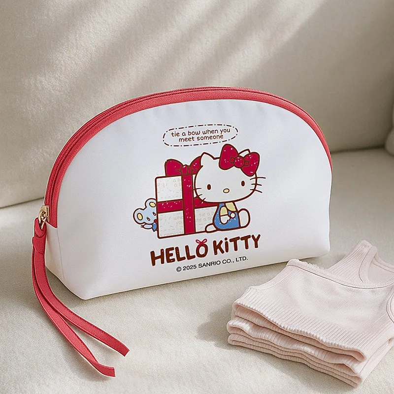 

Kawaii Hello Kitty Bag Underwear Storage Bag Travel Large Capacity Portable Gift Lunch Box Zippered Waterproof Dustproof Luggage