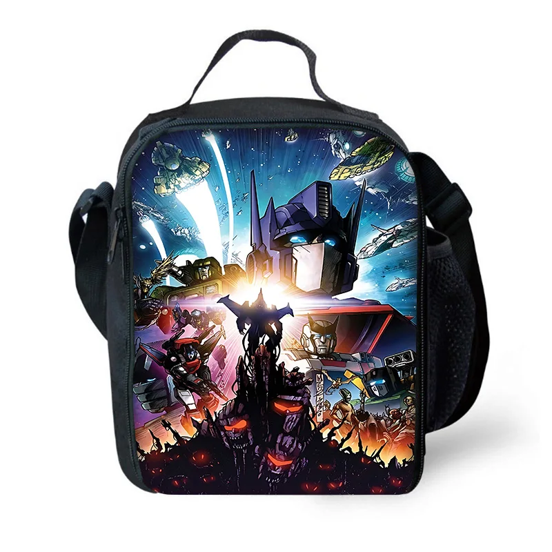 Anime G1 Auto Roboter Kind große Kapazität Tasche für Jungen T-Transformatoren Mädchen Student Outdoor Picknick wieder verwendbare Wärme kühler Lunchbox