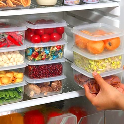 Refrigerator Storage Box 350/650ml Food Vegetable Fruit Sealed Container Fridge Square Organizer for Meat Onion Ginger Crisper