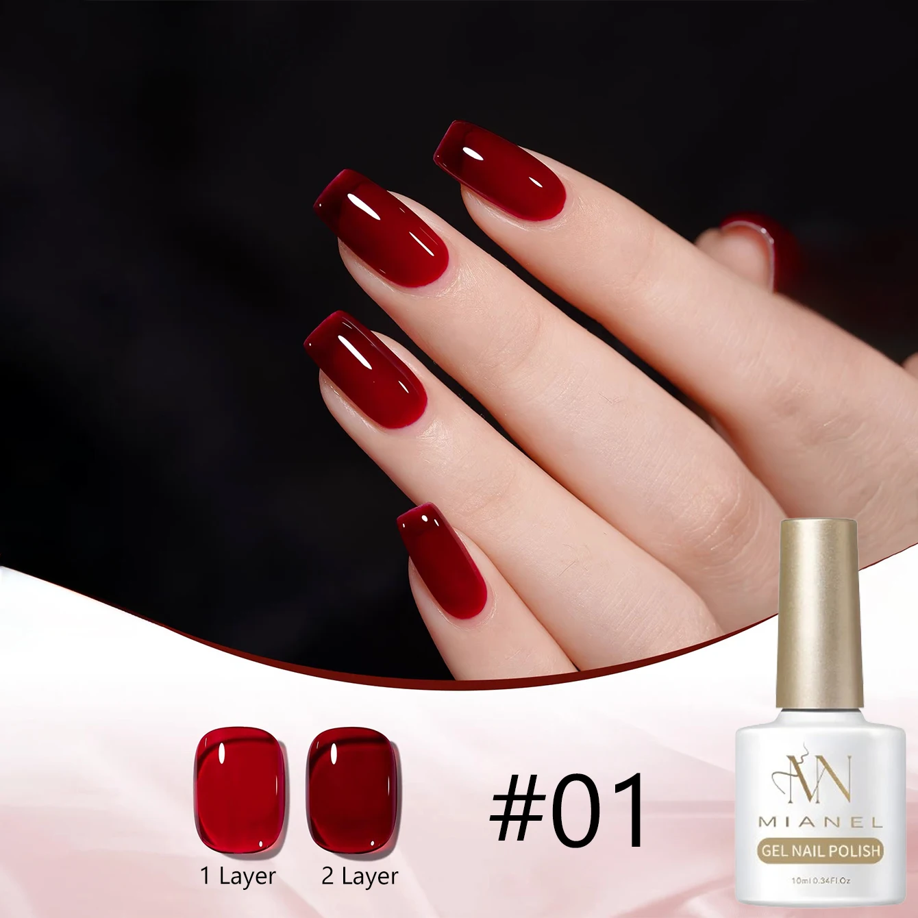 MIANEL 10ML Summer Burgundy Re - Nail Art Burgundy recension och pris