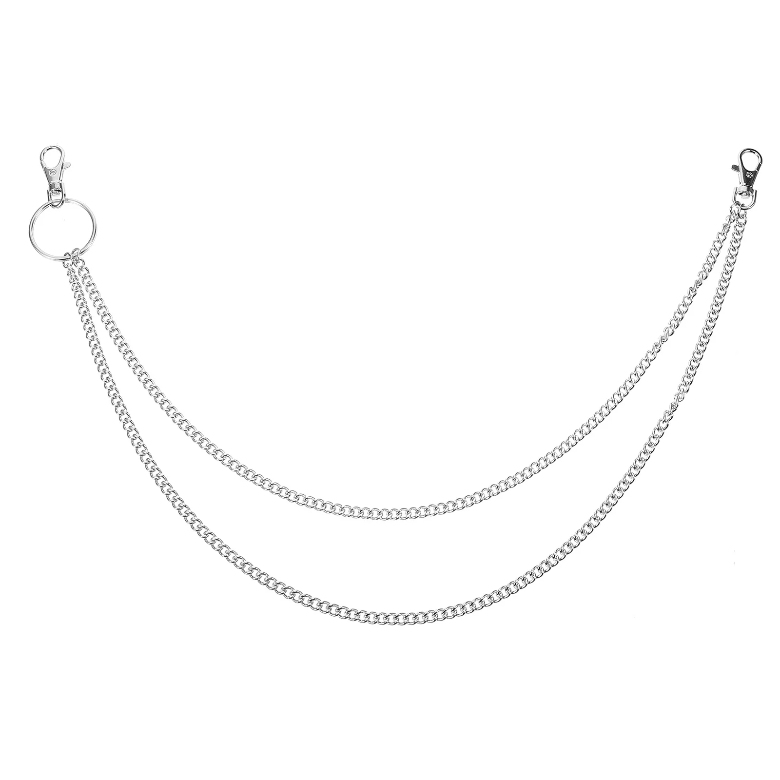 Chaîne de pantalon multicouche élégante pour chaîne de portefeuille en métal chaînes de Jean décoratives accessoires Punk pour tenue