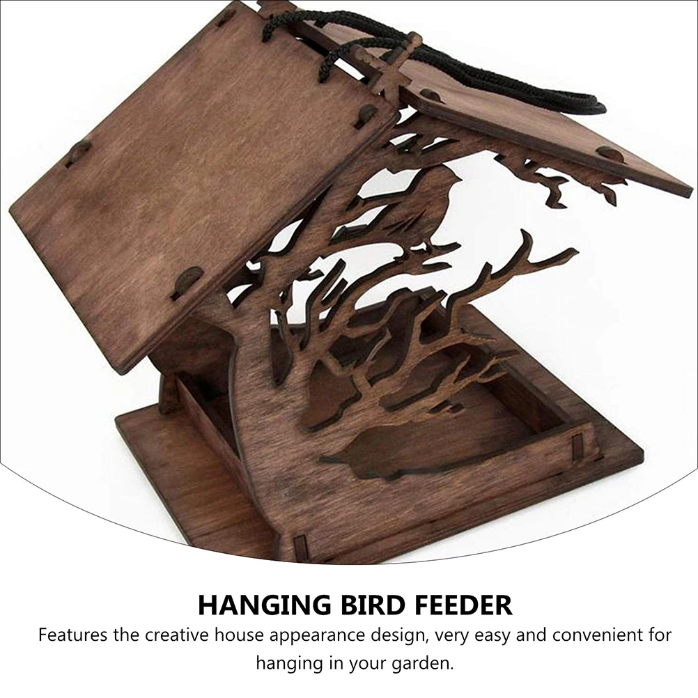 

Assemble Bird Nest Feeder for Outdoor Hanging Replace DIY Garden Ornament Wood Wooden Birds Holder