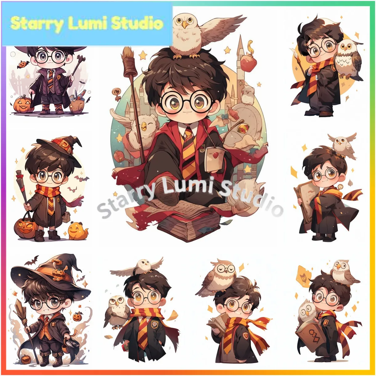 

Harry Potter Cartoon Cute Diamond Painting Cross Stitch Kit 5D DIY Art Pattern Pictures Mosaic Embroidery Home Decor Gift