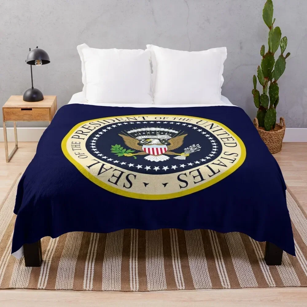 

SEAL OF THE PRESIDENT OF THE UNITED STATES US USA Throw Blanket Thin Soft Blanket for Summer Night Sleeping