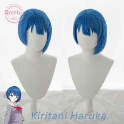 【AniHut】Akiyama Mizuki różowy 40cm peruka do Cosplay projekt SEKAI kolorowe scenie! Kręcone żaroodporne włosy syntetyczne Akiyama Mizuki