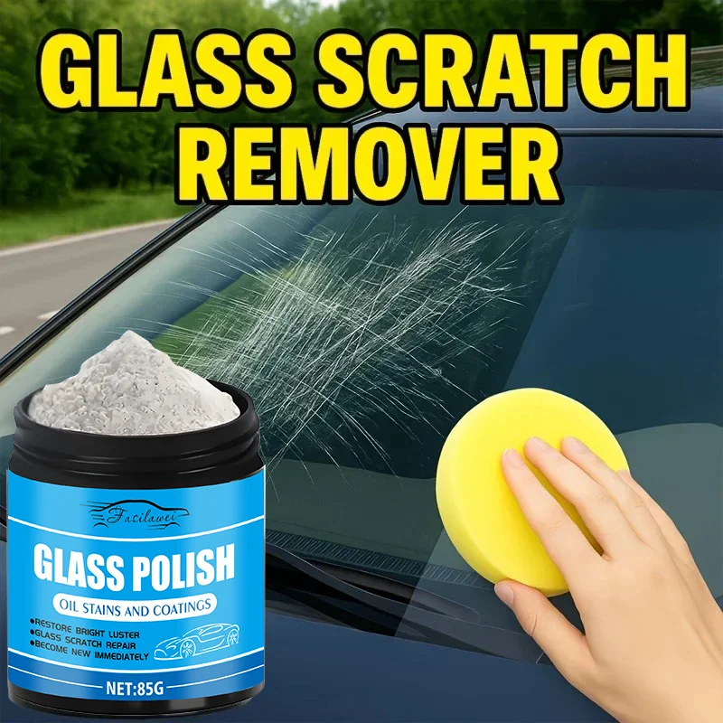 Glass Scratch Removal Polishing Powder, Suitable for Windows, Car Windshields, Etc., Restoring Clarity and Removing Minor Scratc