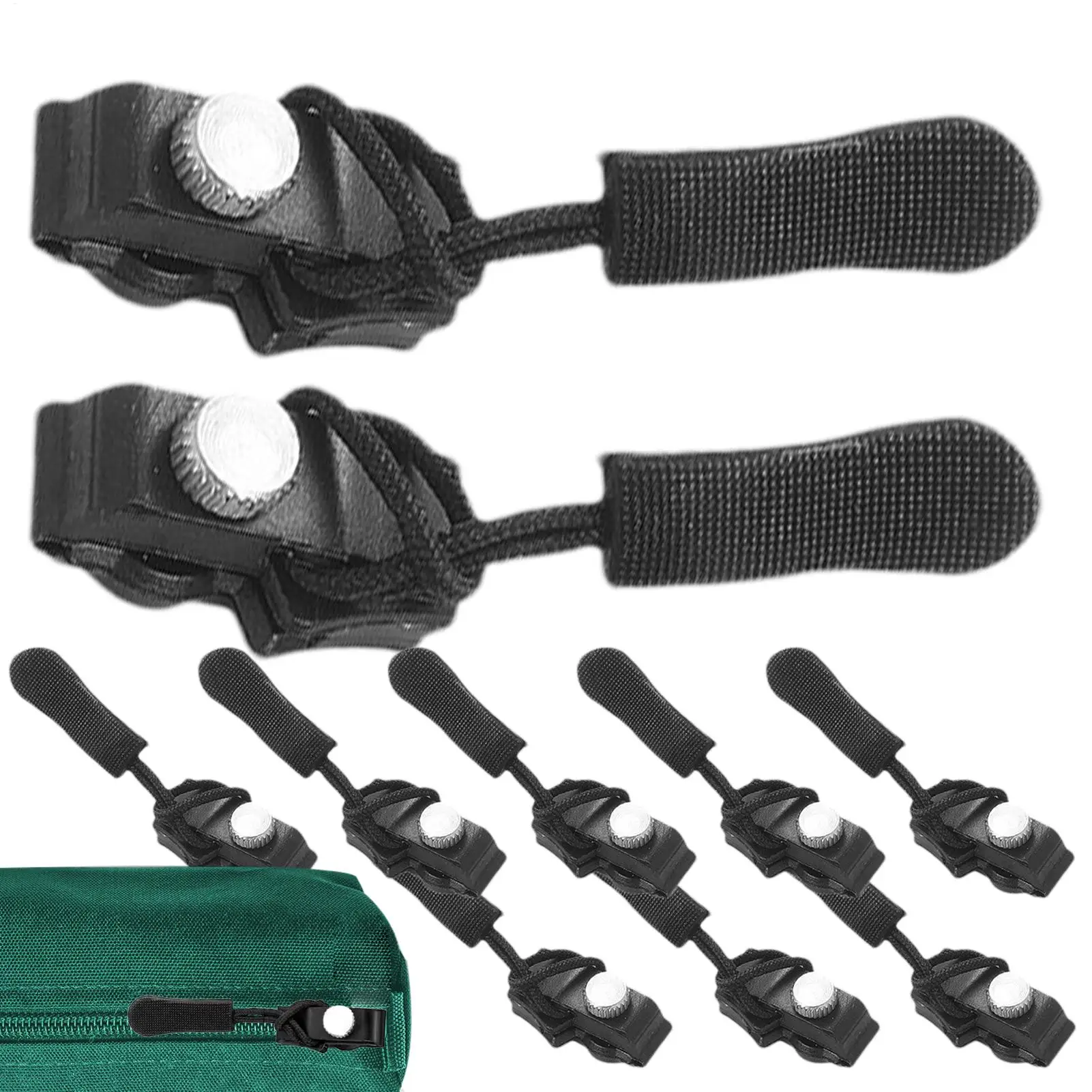 Fix Zip Puller Zipper Zipper Head 10PCS Removable Zipper Teeth Replacement Zipper Fix Replacement For Luggage Backpacks Jackets