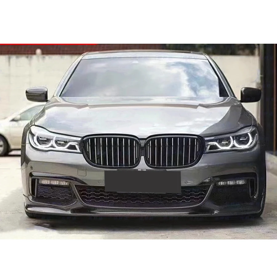 Carbon Fiber For BMW 7 Series G11 G12 730i 740i M760 M Sport 2015-2018 Car Front Bumper Splitter Front Lip Chin Spoiler Diffuser