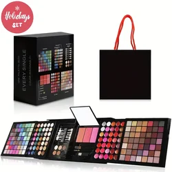 Juego de maquillaje de 177 colores que incluye paleta de sombras de ojos, colorete, Corrector de brillo de labios, maquillaje para mujer todo en uno, conjunto completo con espejo