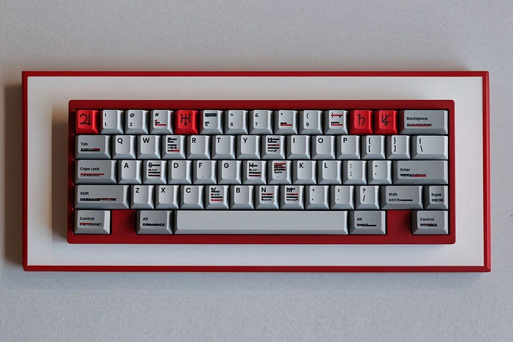 Imagem -05 - Dye Sub Keycap Conjunto para Teclado Tut Cherry Profile Search Plan r2 Pbt Grosso 87 Tkl 104 Ansi Xd64 Bm60 Xd68 Xd84 Bm87 Bm65