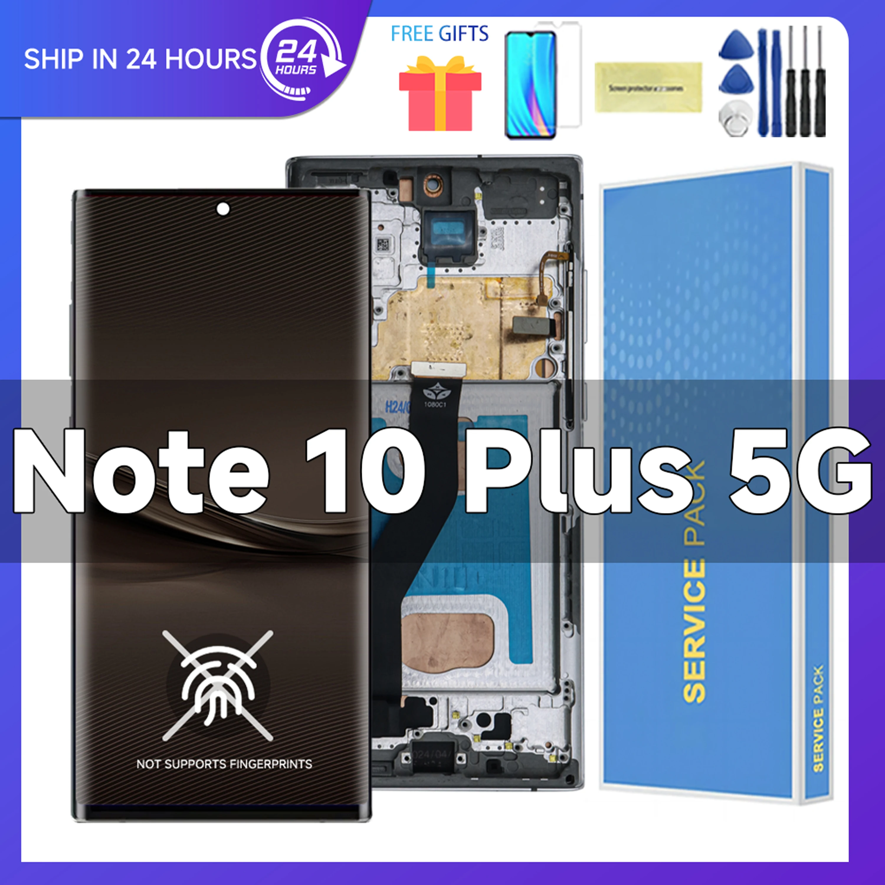 TFT Screen for Samsung Galaxy Note10+ N975F N976F Lcd Display Digital Touch Screen with Frame for Samsung Galaxy Note 10 Plus 5G