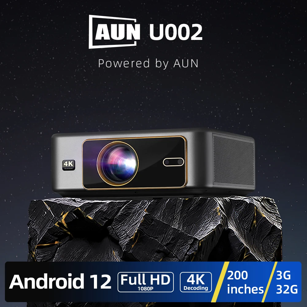 

U002 Projector Android Full HD 1080P LED 4K VideoProjector WIFI Auto Focus 3D MINI Home Theater Cinema Game 200 inch Smart TV