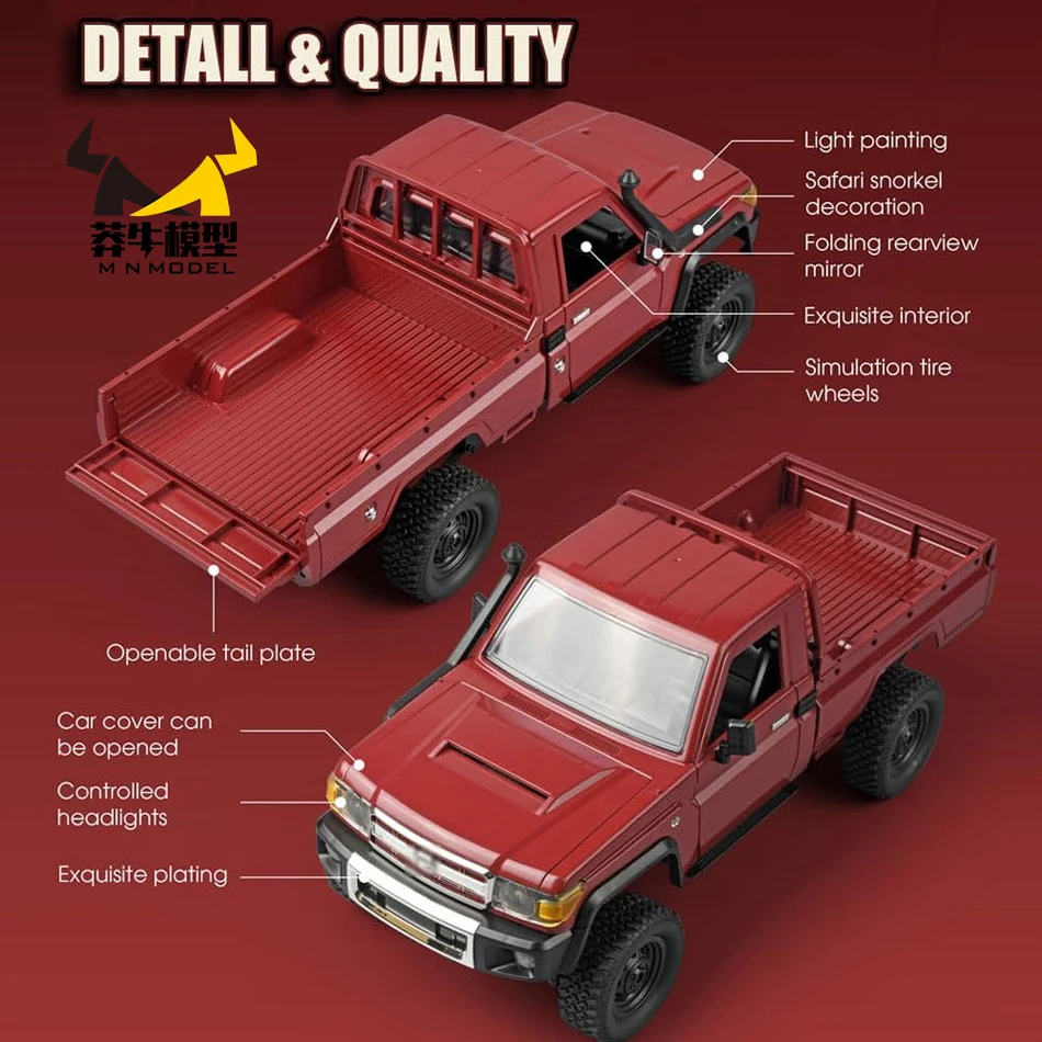 MN نموذج 1:12 RC سيارة MN82 ريترو كامل النطاق محاكاة LC79 RTR 2.4G 4WD 280 موتور التحكم عن بعد مركبة يتم التحكم بها عن بُعد لسيارة تويوتا نموذج