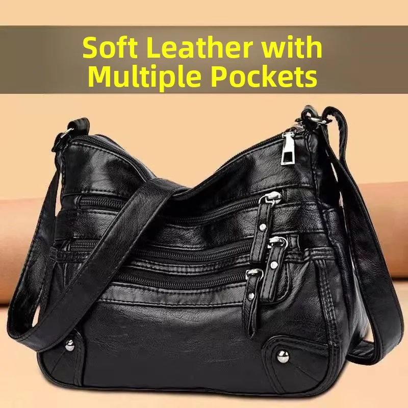 

Leather Crossbody Bag Women's Multi-carent Lightweight oulder Bag ABENUOR Hobo Sle Spring 2026 New Arrival