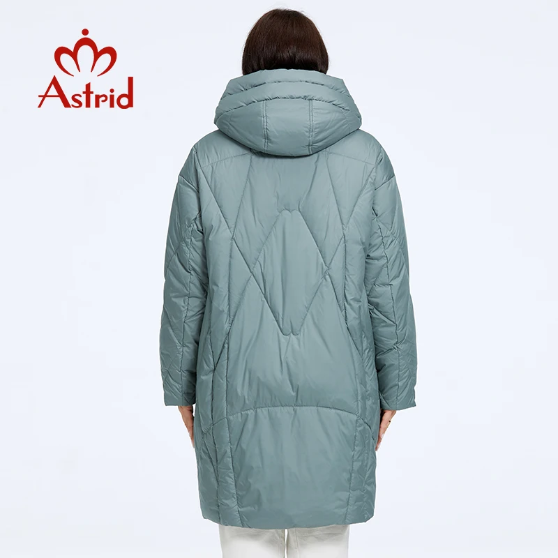 Astrid Women\'s Jacket Winter 2023 Plus Size Bio Down Jackets Hooded Quilted Cotton Coat Women Parka Waterproof Female Clothing