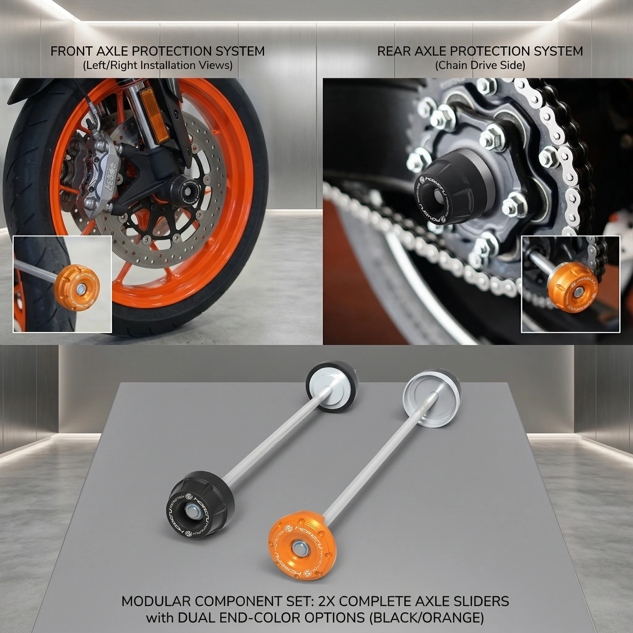 for KTM 1290 1390 Super Duke R/RR/GT 2013-2024 Wheel Spindle Protection Cover Set