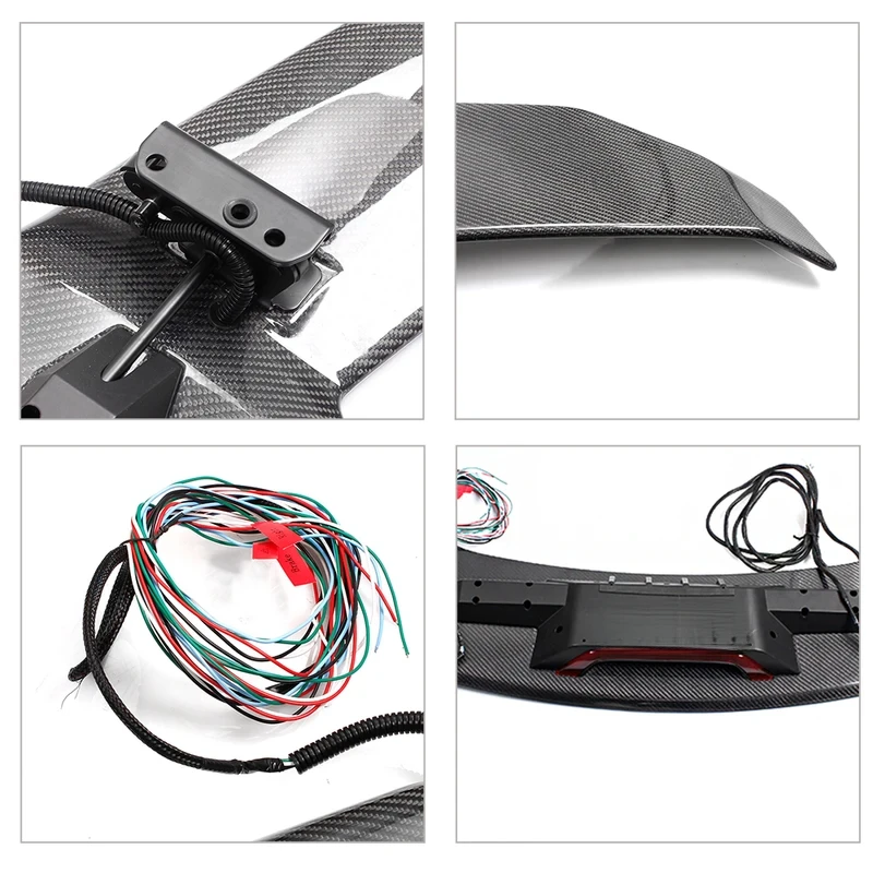 

High Repuataion Universal Automatic Carbon Fiber Rear Trunk Tail Boot Led Racing Car Bracket Wing Spoiler