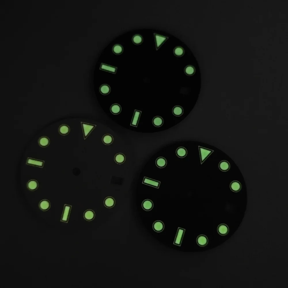 قرص شبح الماء NH35 مع ساعة ميكانيكية ذات سطح مضيء أخضر قوي NH36 NH38 ملحقات ساعة بمؤشر مخصص