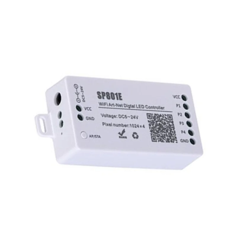 TKOH-10X SP801E Wifi Art-Net LED コントローラ LED マトリックスパネルモジュール WS2812B WS2811 ライトストリップワイヤレス制御 DC5-24V