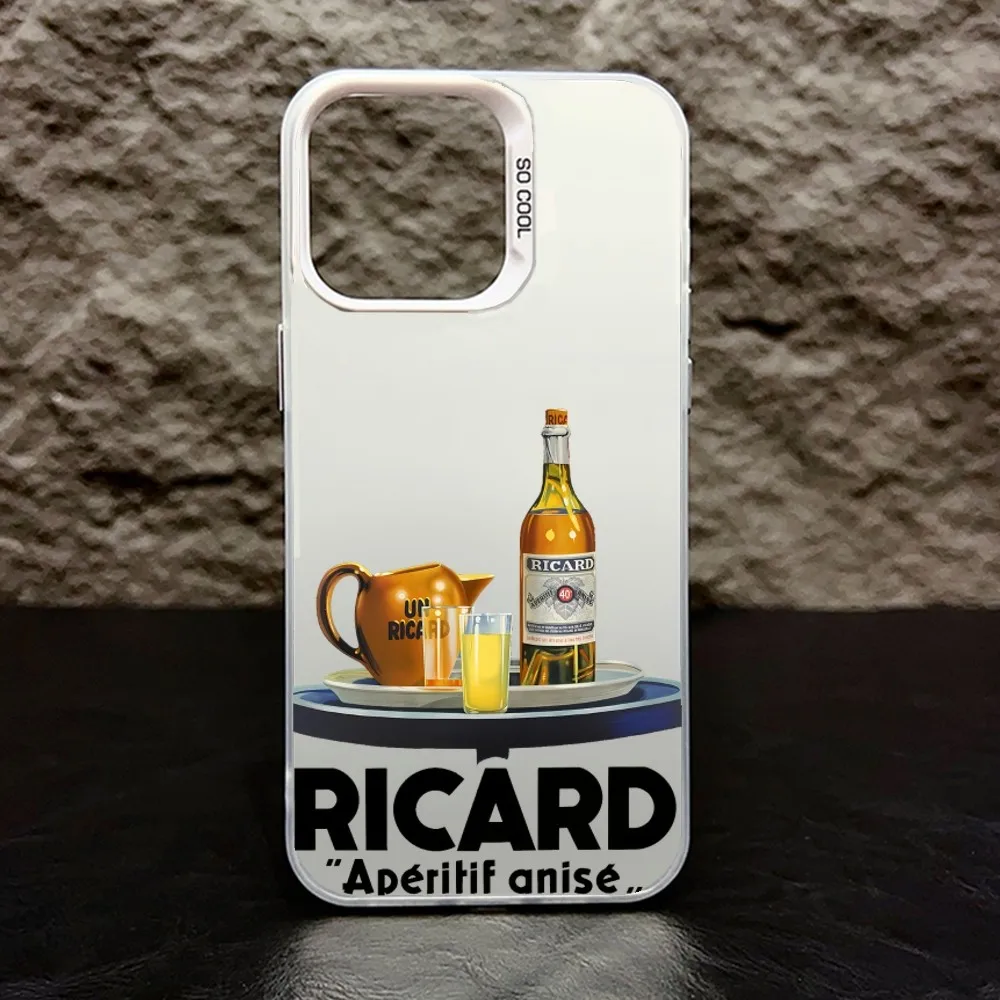 Чехол для телефона R-Ricard IMD Цвет Серебристый корпус для IPhone 16, 15, 14, 13, 12, 11 Pro Max Plus