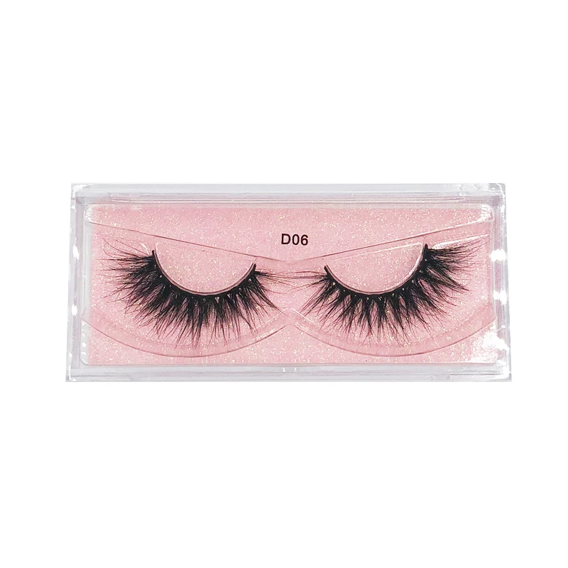 1 pairs/boxes 100% real Silk Natural flexible lightweight multi-layer structure Fake Eyelashes with Support custom