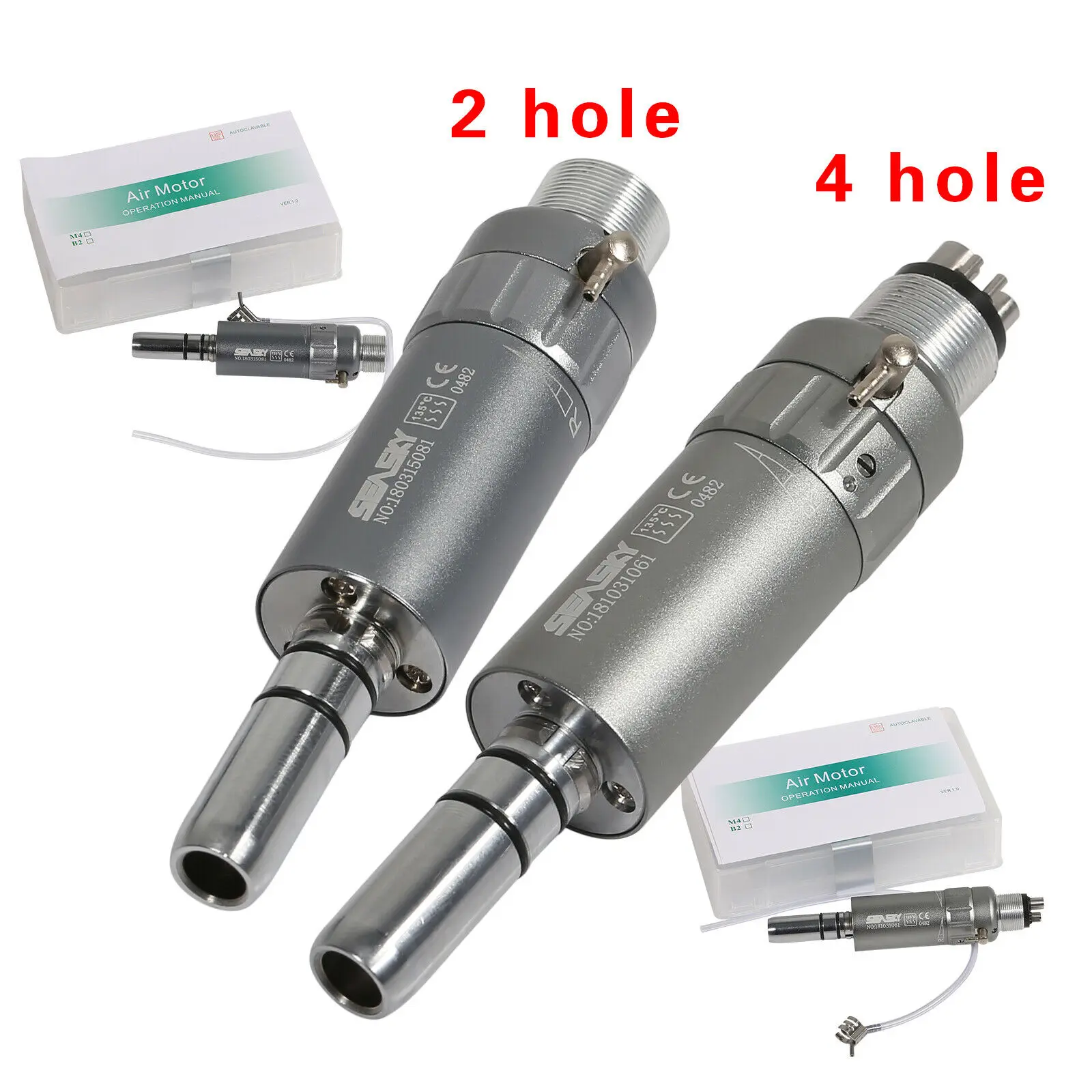 

Dental Slow Low Speed E-type Air Motor Micromotor 2/4Hole Handpiece Fit NSK