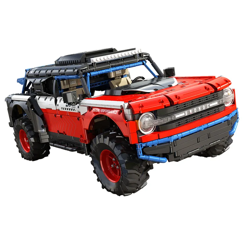 

Technical 1:8 Scale Bronco Build Block America Orv Model Vehicle Steam Bricks Radio 2.4Ghz Remote Control Car RC Toys With Light