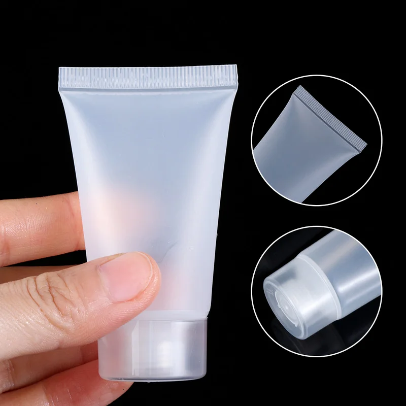 2pcs Squeeze Lotion Container Refillable Bottle Travel Pack Empty Matte Clear Tube Cosmetic Cream Lotion Shampoo Bath