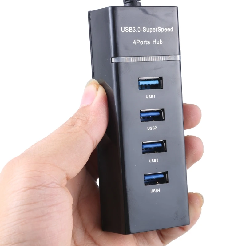 Streamlined 4Port USB3.0 Hub for Seamless Peripheral Device Integration Dropship