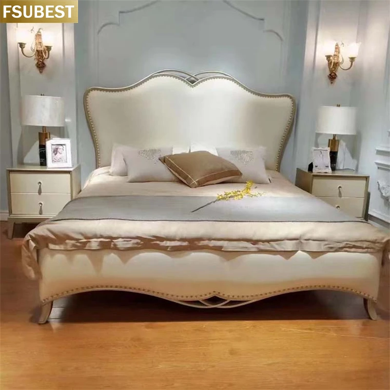 European King Size Queen Bed Bed Frame King Camas De Casal De Luxo Double Bed Lit En Bois 2 Persoons Bedroom Sets Furniture