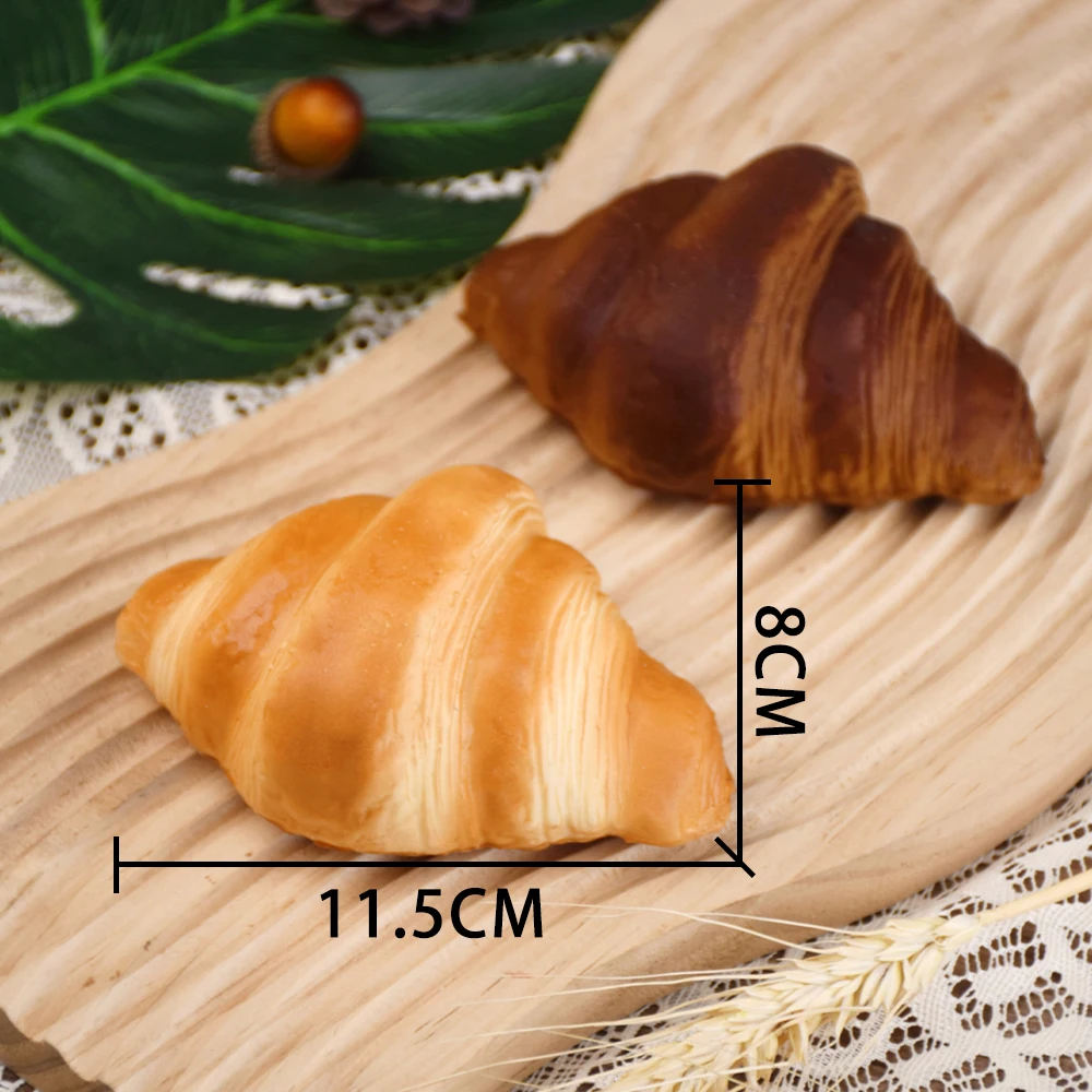 Artificial Bread Simulation Food Model Fake Croissant Home Decor Cake Shop Window Display Photography Props Table Decor Funny