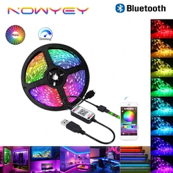 5V LED Strip SMD5050 kontroler Bluetooth elastyczna dioda listwa oświetleniowa do TV szafka korytarzowa szafa dekoracja pokoju wystrój pokoju