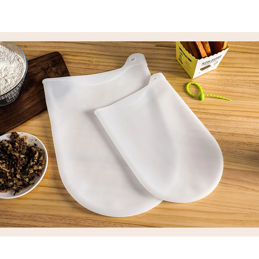 

2Pcs Silicone Pastry Bag Premium Non-Stick Dough Kneading Bag Multi-Use for Noodles Dumplings Storage Freezer Safe Kitchen Tool