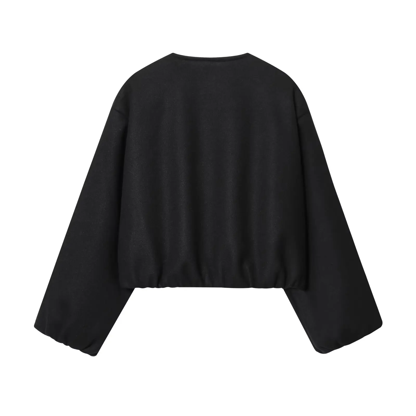 KEYANKETIAN Herbst Und Winter Neue frauen Rundhals Zipper Woolen Pilot Jacke Frauen Woolen Kurzen Mantel