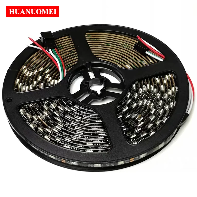 12V WS2811 60LEDs/M Addressable RGB LED Strip 5050 SMD IP65 Waterproof Pixel Light Black PCB Digital Flexible Tape Outdoor Lamp