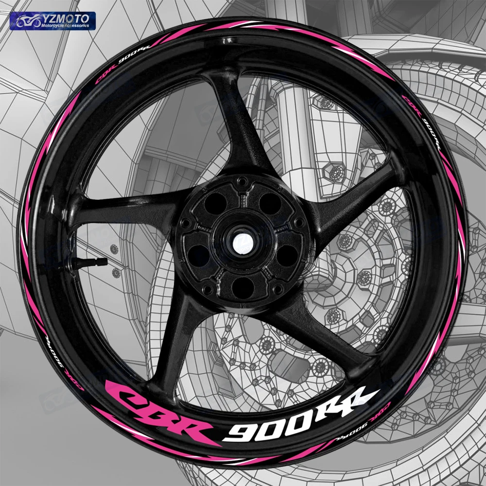 

Для Honda CBR929RR мотоцикл 17-дюймовые наклейки на гоночные колеса автомобильные аксессуары светоотражающий обод ступицы мотоцикла лента наклейка наклейка