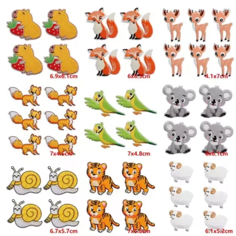 

Civet Embroidery Cloth Sticker Cartoon Animal Patch Sticker Fox Brown Bear Children's Clothing Decorative Embroidery Stamp