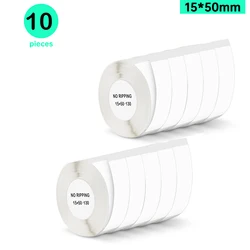 NiiMBOT-Papel de etiqueta térmica autoadhesivo, etiqueta de precio, etiqueta de nombre, color blanco, D101, D11, D110, 10 rollos