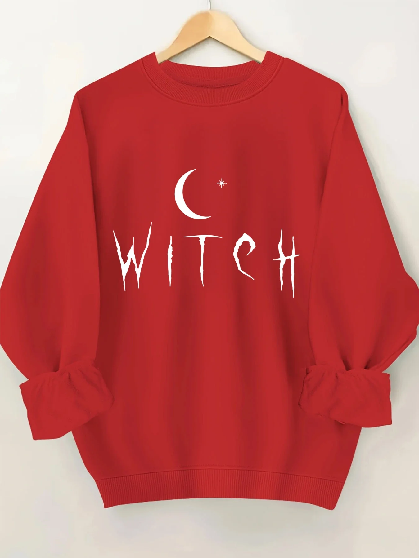 

Модная женская толстовка с круглым вырезом и принтом лунных букв, стильная повседневная уличная одежда