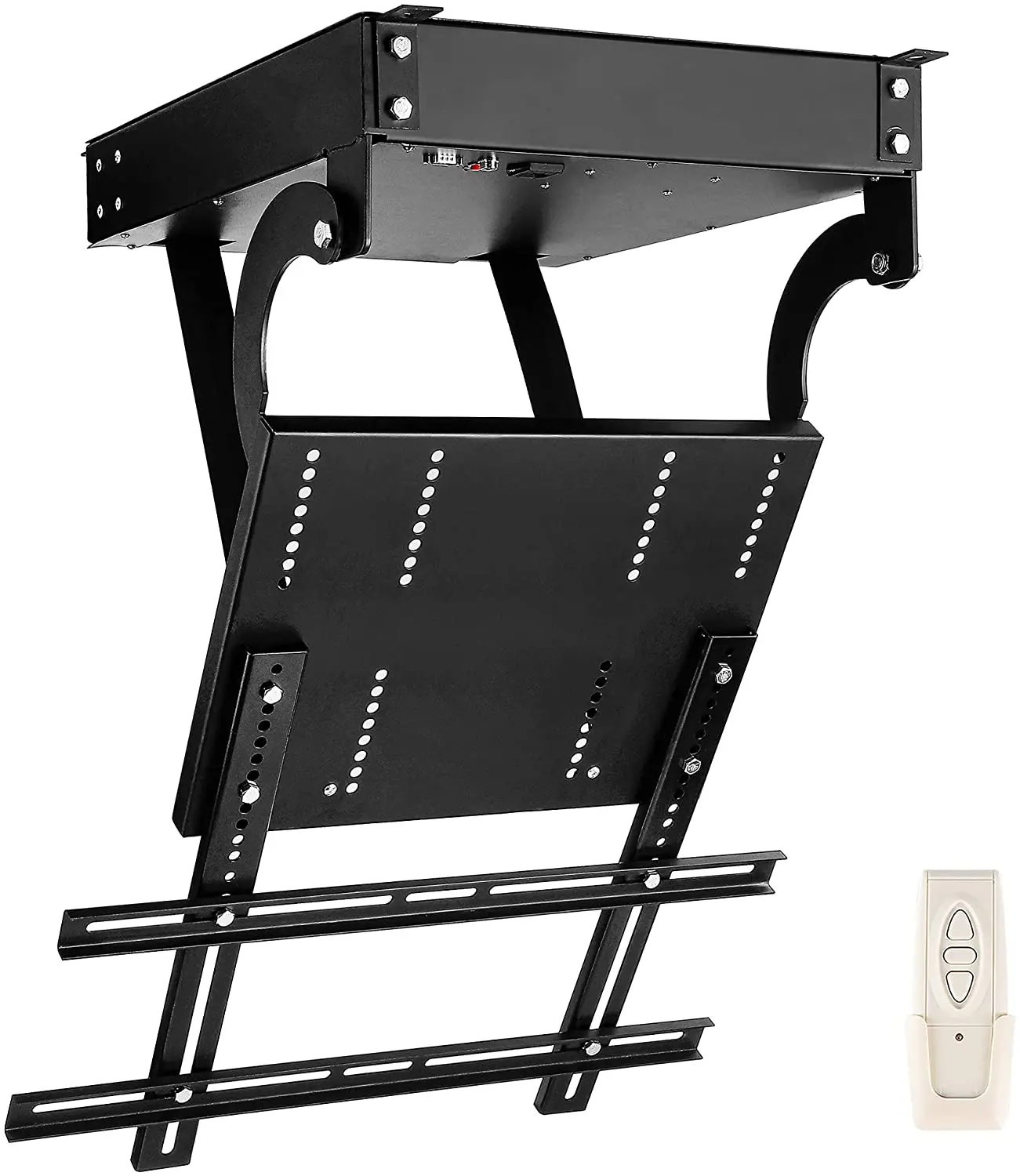 

32-100 Inch Remote Control Motorized TV Lift Ceiling TV Bracket Flip Outside Drop Down TV Lift for Home Office Hotel