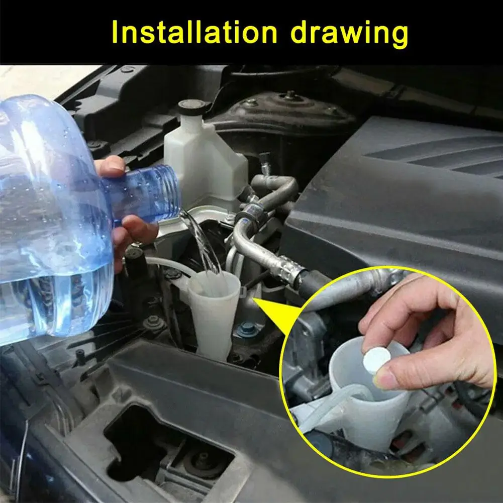 Afbeelding 5: Auto Voorruit Solid Cleaner Ruitenwisser Bruistabletten Wc Schoonmaken Effen Bruisende Ruitenwisser Tablet voor Auto