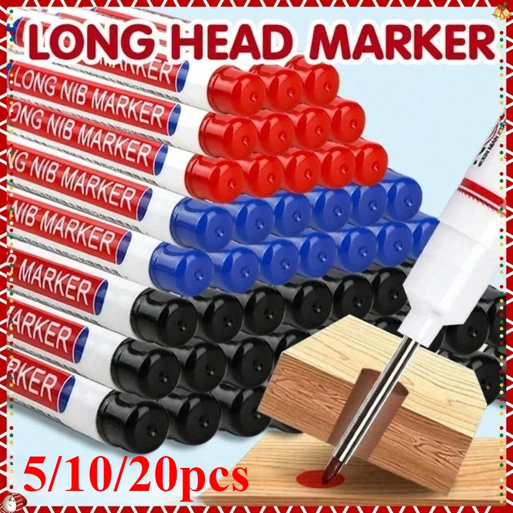 5/10/20 Stuks Diep Gat Lange Nib Hoofd Markers Voor Metaal Perforeren Pen Waterdichte Badkamer Houtbewerking Decoratie Multi-Purpose