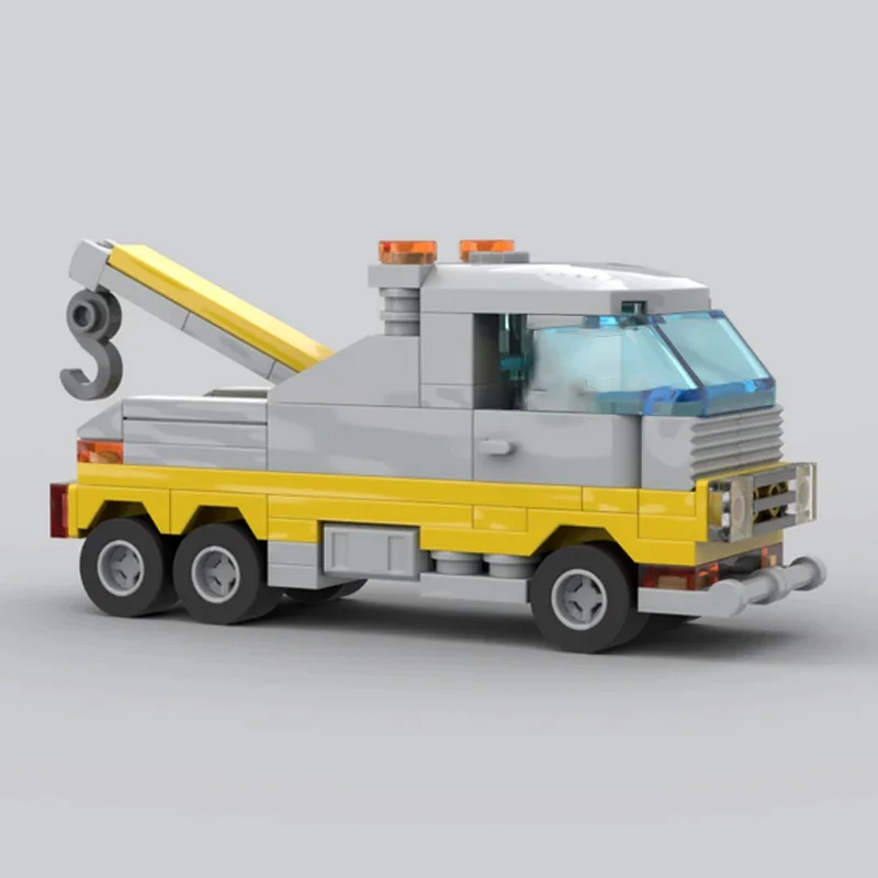 

City Car Model MOC Building Bricks Heavy-Duty Tow Truck Modular Technology Assemble Children Toys Suit Gifts Holiday