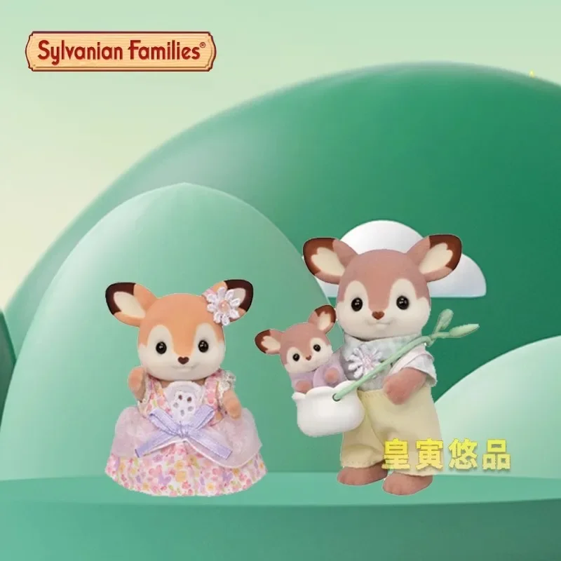 Sylvanian Families anime figures Ternurines action figure Figure Sylvanian Family Series The Deer Family Christmas Gift toys